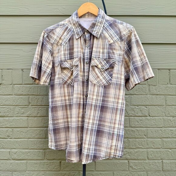 Calvin Klein Western Pearl Snap SS - Picture 1 of 3